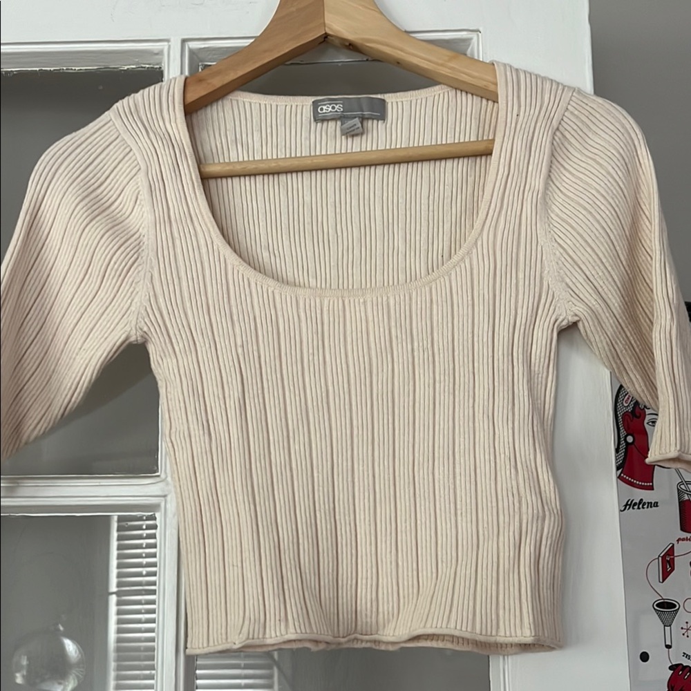 Crop ivory top